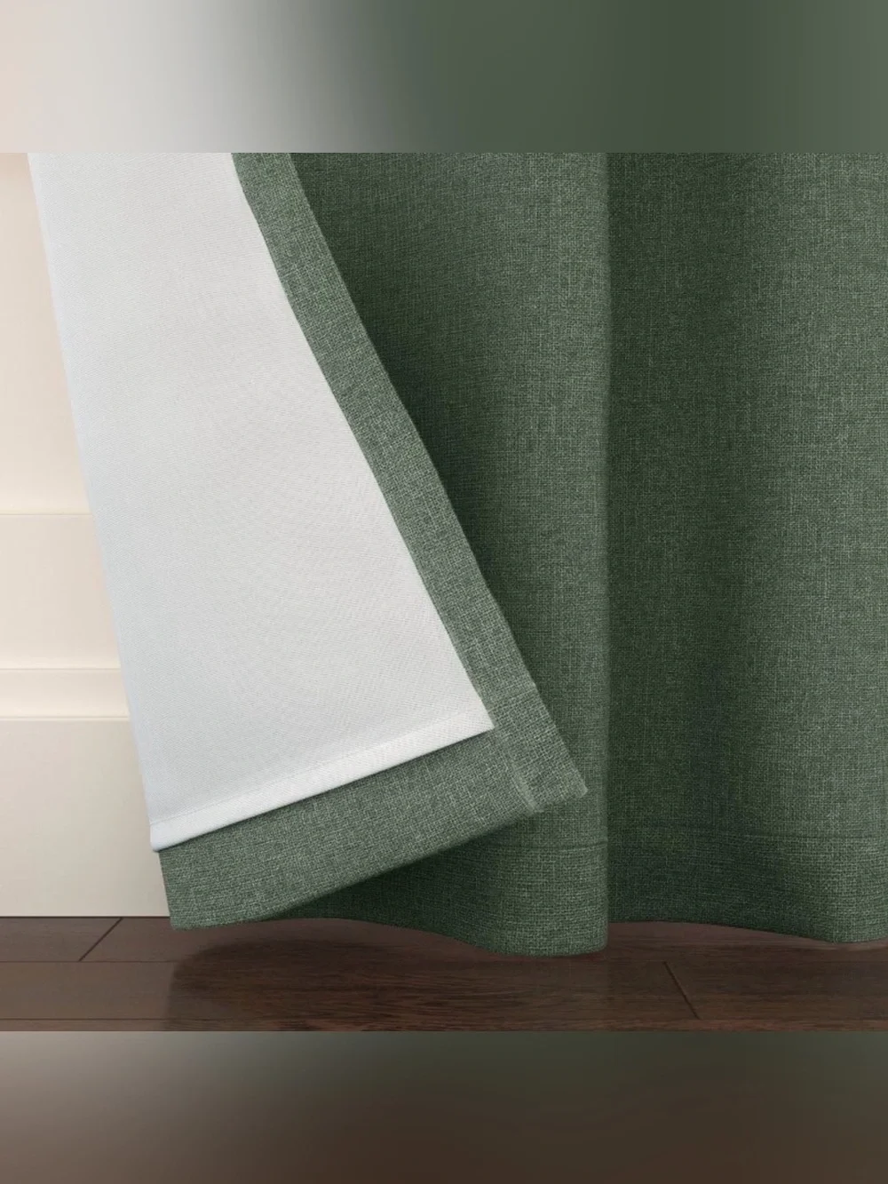 Classic Textured Green Curtain Panel Threshold / Target . Blackout 63” inches x2